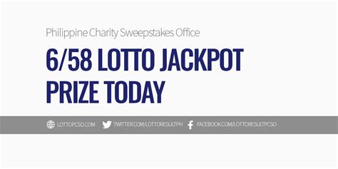 6/58 lotto jackpot prize today